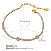 Women's Fashion 316L Stainless Steel Diamondstudded Bracelet Necklace With Roman Numerals Element And Electroplating