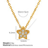 Women's Fashion 316L Stainless Steel Four Leaf Clover Cross Geometric Shape Necklace With Electroplating