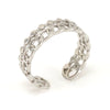 Women's Fashion Titanium Steel Geometric Hollow Opening Adjustable Ring With Electroplating