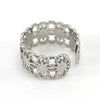 Women's Fashion Titanium Steel Geometric Hollow Opening Adjustable Ring With Electroplating
