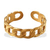 Women's Fashion 316L Stainless Steel Geometric Ring With Electroplating