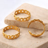 Women's Fashion 316L Stainless Steel Geometric Ring With Electroplating