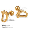 Women's Fashion 316L Stainless Steel Glossy Aircraft Robot Shape Electroplated Earrings