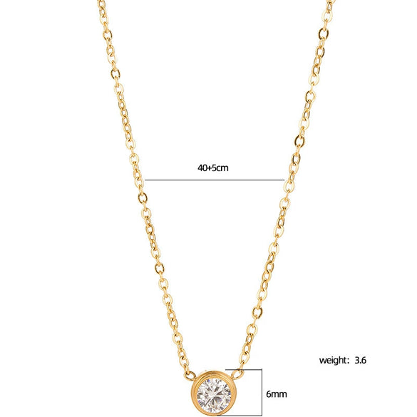 Women's Fashion Titanium Steel Joker Cross Chain Necklace And Bracelet With Electroplating Treatment