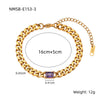 Women's Fashion Trendy Geometric Stainless Steel 18K Vacuum Goldplated Bracelet