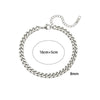 Women's Fashion Trendy Hiphop Style Stainless Steel Electroplated Geometric Chain Bracelet