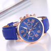 Women's Fashion Watch Belt Alloy Case Pu Strap Stainless Steel Clasp Round Dial Leisure Style