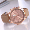 Women's Fashion Watch Belt Alloy Case Pu Strap Stainless Steel Clasp Round Dial Leisure Style