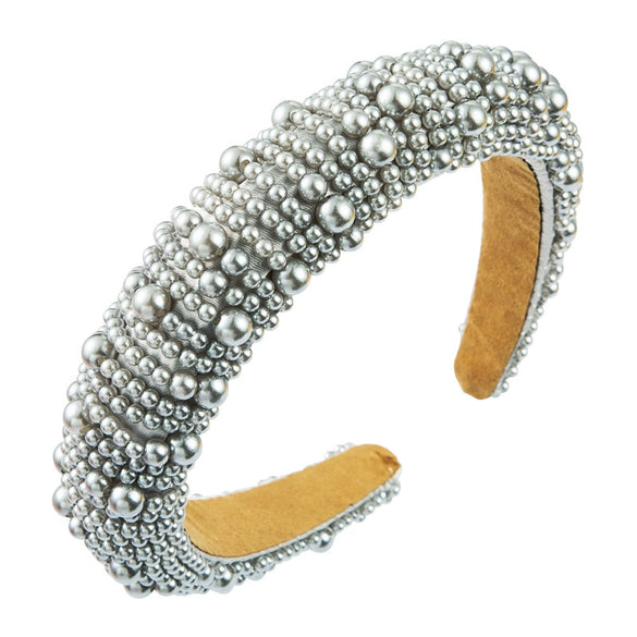 Women's Fashion Widebrimmed Cloth Headband With Pearls