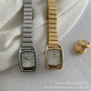 Women's Fashion Wine Barrel Shape Alloy Watch With Bamboo Band