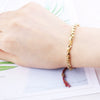 Women's Fashion Woven Bracelet With Copper Beads And Tassel Geometric Pattern Polished