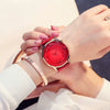 Women's Fashionable Alloy Quartz Watch With Belt Strap And Mineral Strengthened Glass Mirror