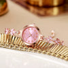 Women's Fashionable Alloy Round Dial Clover Bracelet Watch