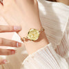 Women's Fashionable Alloy Round Dial Clover Bracelet Watch