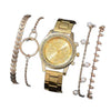Women's Fashionable Alloy Watches With Round Dial And Stainless Steel Buckle