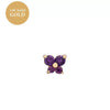 Women's Fashionable Copper Stone Butterfly Zodiac Diamond Earrings