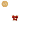 Women's Fashionable Copper Stone Butterfly Zodiac Diamond Earrings