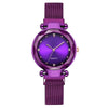 Women's Fashionable Diamondencrusted Metal Quartz Watch With Magnetic Milan Belt And Round Dial
