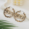 Women's Fashionable Electroplated Alloy Hollow Geometric Circle Letter And Flower Earrings
