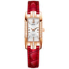 Women's Fashionable Elegant Quartz Watch With Alloy Case Pu Strap Square Dial Retro Style