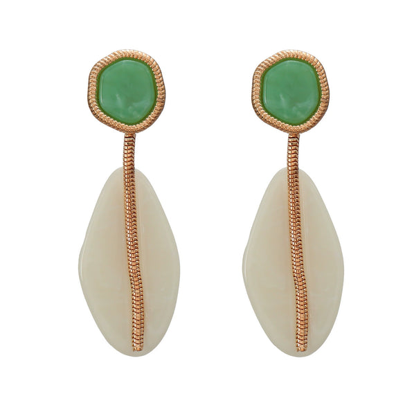 Women's Fashionable Geometric Alloy Earrings With Electroplating Treatment