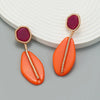 Women's Fashionable Geometric Alloy Earrings With Electroplating Treatment