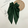 Women's Fashionable Handmade Cloth Spring Clip Hair Accessories With Bow And Long Tail Streamer