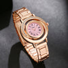 Women's Fashionable Light Luxury Quartz Watch With Alloy Case Pu Strap Stainless Steel Buckle And Round Dial