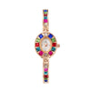 Women's Fashionable Light Luxury Quartz Wrist Watch With Alloy Material And Oval Dial