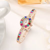 Women's Fashionable Light Luxury Quartz Wrist Watch With Alloy Material And Oval Dial