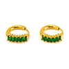 Women's Fashionable Light Luxury 316L Stainless Steel Gold Plated Geometric Inlaid Zircon Earrings