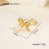Women's Fashionable Marine Element Starfish And Heart Stainless Steel Electroplating Earrings And Ring Set
