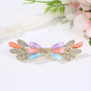Women's Fashionable Simple Pearl Rhinestone Hairpin Bow Highend Spring Clip Headwear With Baking Paint