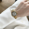 Women's Fashionable Square Alloy Case Ordinary Glass Mirror Steel Belt Watch