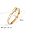Women's Fashionable Temperament Open Horseshoe Buckle Titanium Steel Bracelet With Electroplating