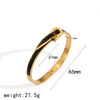 Women's Fashionable Temperament Open Horseshoe Buckle Titanium Steel Bracelet With Electroplating