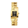 Women's Fashionable Vintage Watch With Steel Band Square Dial Alloy Case And Mineral Reinforced Glass Mirror