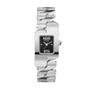 Women's Fashionable Vintage Watch With Steel Band Square Dial Alloy Case And Mineral Reinforced Glass Mirror
