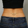 Women's Fashionable Waist Chain With Zircon Heart Wing Pendant Made Of Zinc Alloy