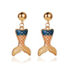 Women's Festive Alloy Geometric Christmas Tree Snowflake Pumpkin And Rainbow Electroplated Earrings Holiday Gift