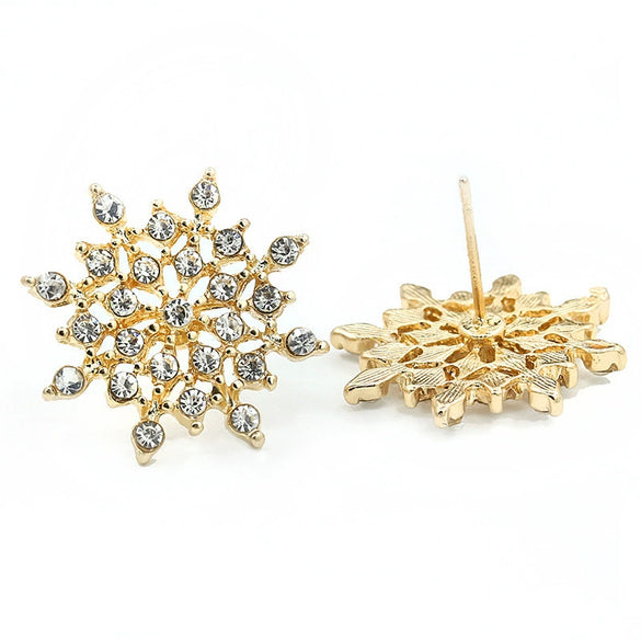Women's Festive Alloy Geometric Christmas Tree Snowflake Pumpkin And Rainbow Electroplated Earrings Holiday Gift