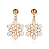 Women's Festive Alloy Geometric Christmas Tree Snowflake Pumpkin And Rainbow Electroplated Earrings Holiday Gift