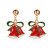 Women's Festive Alloy Geometric Christmas Tree Snowflake Pumpkin And Rainbow Electroplated Earrings Holiday Gift