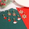 Women's Festive Alloy Geometric Christmas Tree Snowflake Pumpkin And Rainbow Electroplated Earrings Holiday Gift