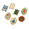 Women's Festive Christmas Reindeer Pendant With Colorful Dripping Design Goldplated Stainless Steel Jewelry