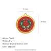 Women's Festive Christmas Reindeer Pendant With Colorful Dripping Design Goldplated Stainless Steel Jewelry
