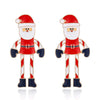 Women's Festive Santa Character Asymmetrical Stud Earrings Alloy Electroplated Design With Stainless Steel Posts