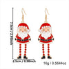 Women's Festive Santa Character Asymmetrical Stud Earrings Alloy Electroplated Design With Stainless Steel Posts