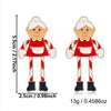Women's Festive Santa Character Asymmetrical Stud Earrings Alloy Electroplated Design With Stainless Steel Posts