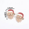 Women's Festive Santa Hat Rhinestone Tassel Drop Earrings Electroplated Alloy Holiday Party Jewelry